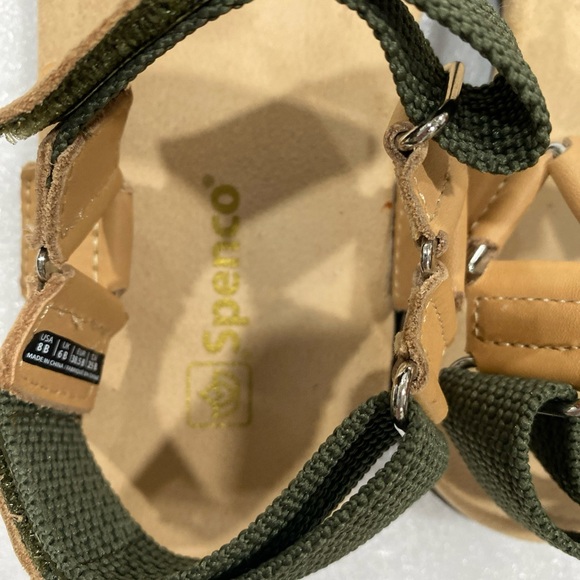 Spenco Tamara Reptile Embossed Adjustable Straps Olive Green Sandals Size 8 - Picture 9 of 11